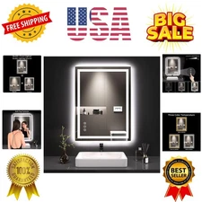 20X28 LED Bathroom Mirror with Lights, Anti-Fog, Dimmable, Backlit + Front Li...