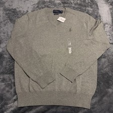Small Polo Ralph Lauren V-Neck Pullover Sweater Pima Cotton