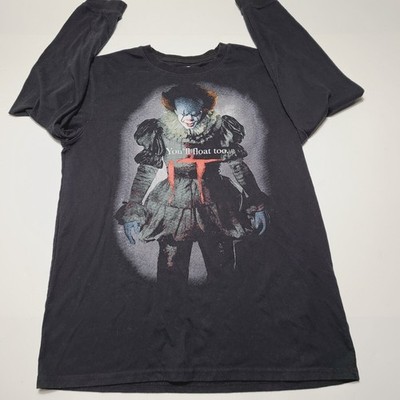 IT Movie Graphic T-Shirt You ll Float Too Pennywise Clown Horror Men's Small