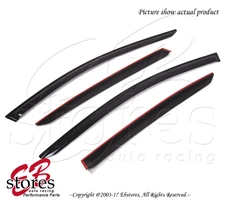 Black Tinted Out-Channel Vent Visor Deflector 4pcs For 2013-2015 Acura ILX