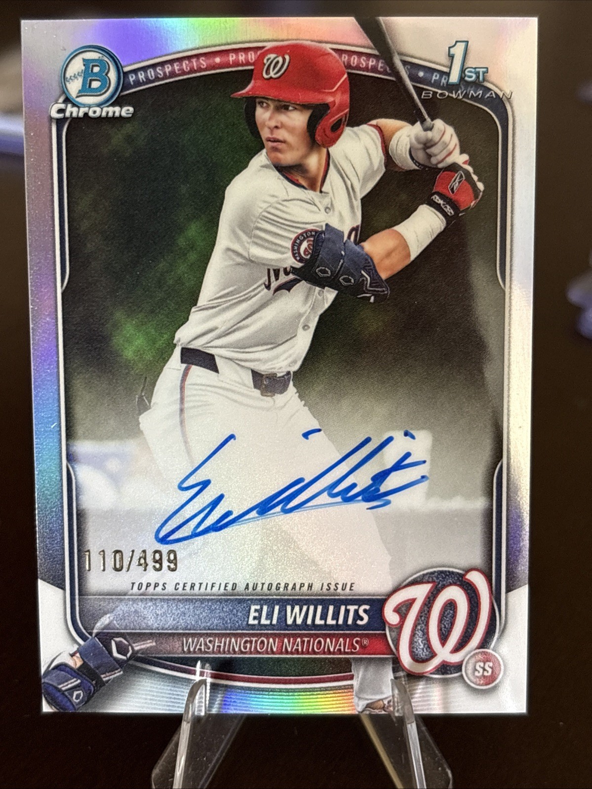 2025 Bowman Draft Chrome CPAEW Eli Willits /499 Refractor Auto DA1 #1 Draft Pick