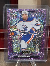 2024-25 UD O-Pee-Chee Platinum Evan Bouchard Violet Pixels 183 /299 Oilers 