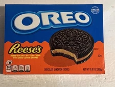 Nabisco Oreo Reese’s Peanut Butter Crème W/oreo Crumbs Limited Edition Cookies