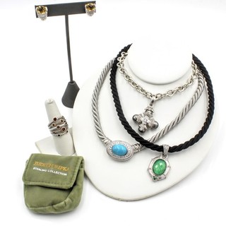 Judith Ripka 925 Citrine Pearl Earrings Pendants Necklace Ring Lot of 8 #S4519 5