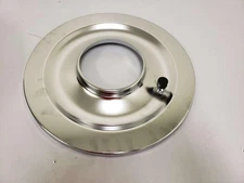14" Round Chrome Flat Air Cleaner Base 5-1/8" Neck Opening Carter Holley Rod