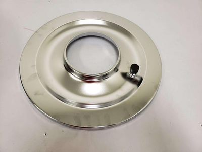 #ad 14quot; Round Chrome Flat Air Cleaner Base 5 1 8quot; Neck Opening Carter Holley Rod $1024.50