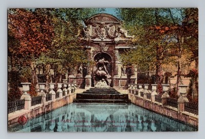 Jardin Du Luxembourg Fountain of Médicis Paris France Postcard Garden l Abeille