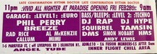 RAVE FLYER RAD RICE PHIL PERRY DJ RAP DJ HYPE RYTHM DOCTOR 1990’s