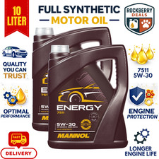 Image of 2X Mannol 7511 Energy 5W-30 A3/B4 Fully Synthetic Engine Oil - 10 Litres