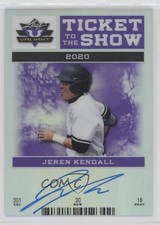 2017 Leaf Valiant Draft Ticket to the Show Purple 11/15 Jeren Kendall Auto 0ko