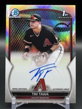 2023 BOWMAN CHROME 1ST AUTO REFRACTOR DIAMONDBACKS TIM TAWA /499 #CPA-TT