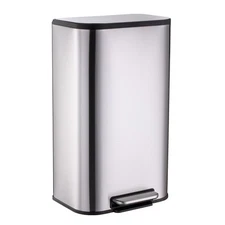 Kitchen Rubbish Can Stainless Steel Large Recycling Recycle Pedal Bin Waste