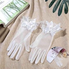 Gloves Photography New Bridal Wedding Lace Gloves Travel Sunscreen Bow White