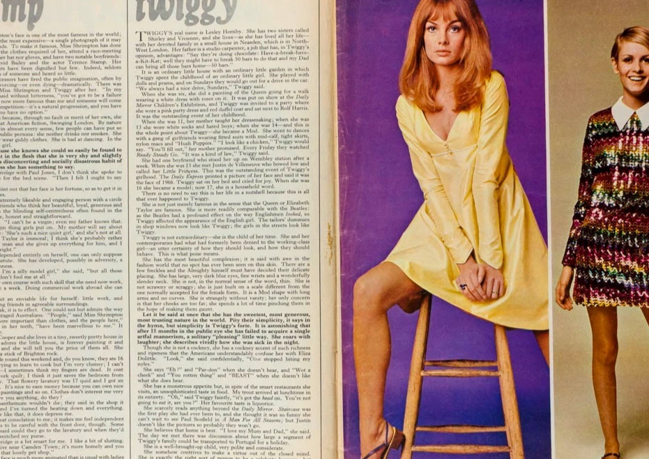 Jean Shrimpton TWIGGY Terence Stamp PETTICOAT magazine August 5 1967 Jonny Ross - Image 4 of 4