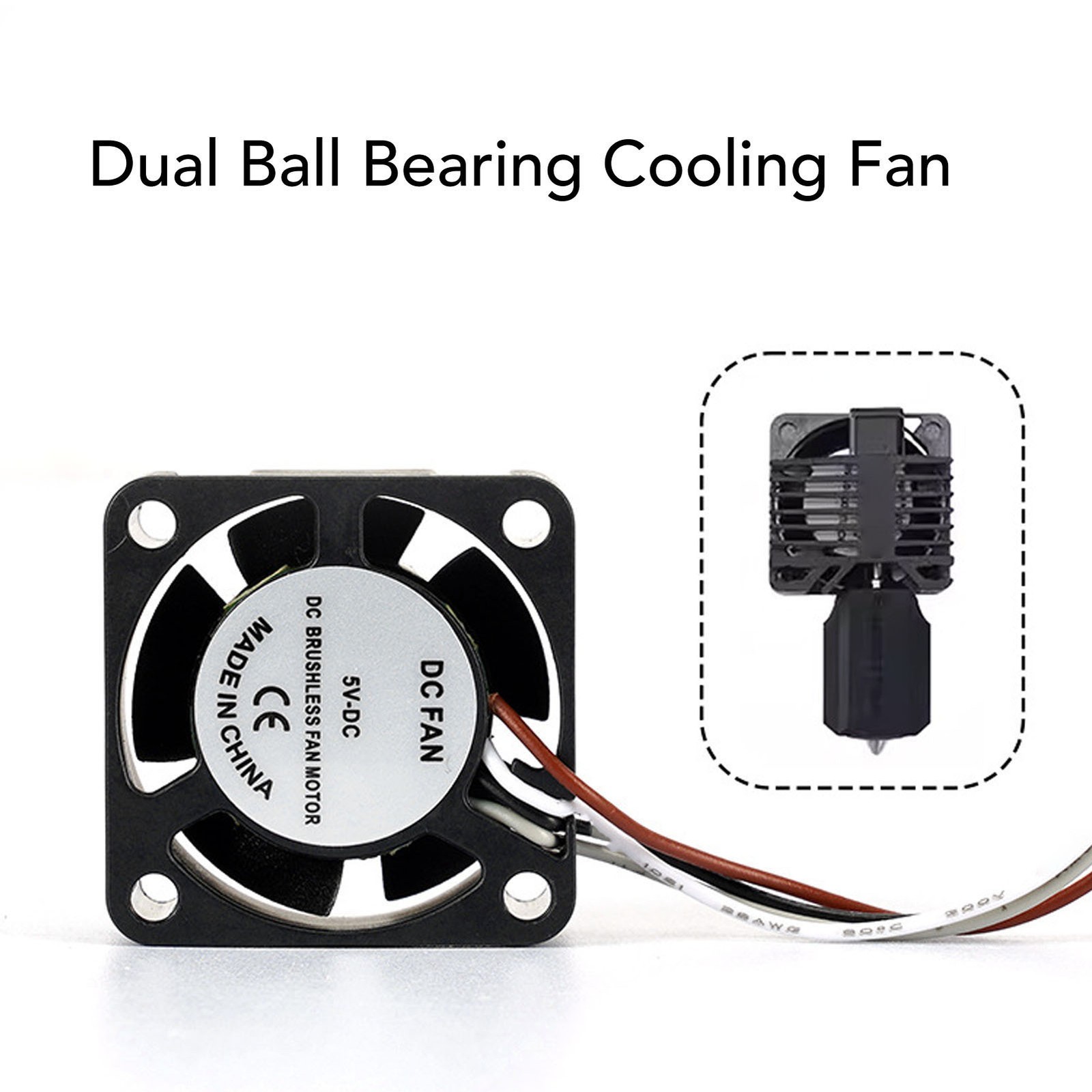 3D Printer Cooling Fan DC5V 0.3A 2W 17000RPM Extruder Hot End Cooling Fan New