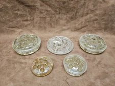 Lot Of 6 Vintage Glass Flower Frogs Floral Arrangement Frog