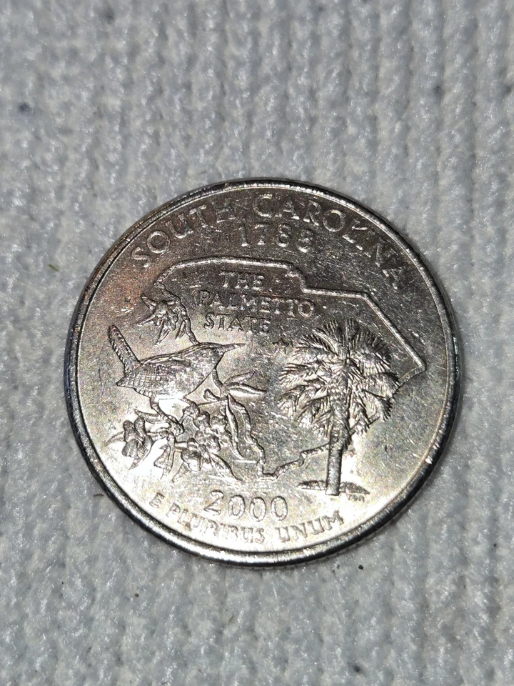 2000 p south carolina quarter error, Weight Is 5.81 Rare ! - Image 2 of 3
