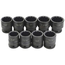 Williams Jhw38925 34 Drive 12pt Shallow Impact Socket Set 9pc