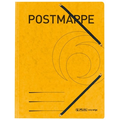 Postmappe, Karton, DIN A4, gelb herlitz 300003169 (4008110451312)