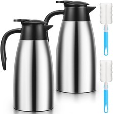 2 PCS 68 OZ Thermal Coffee Carafe, Insulated Stainless Steel Coffee Carafe Doubl
