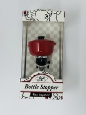Tapón de corcho para botella de vino de olla roja, accesorio de cocina/bar