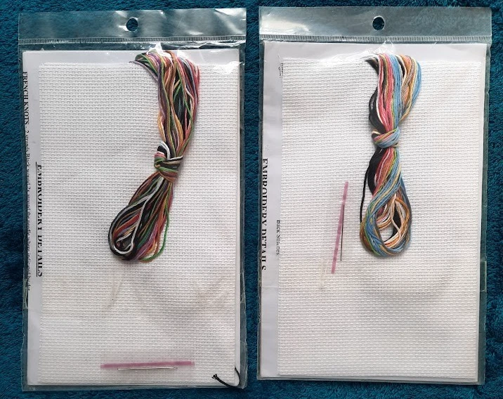 Lote de 2 kits divertidos de punto de cruz contados de diseño Work & Read Our Minds Foto 2 de 2