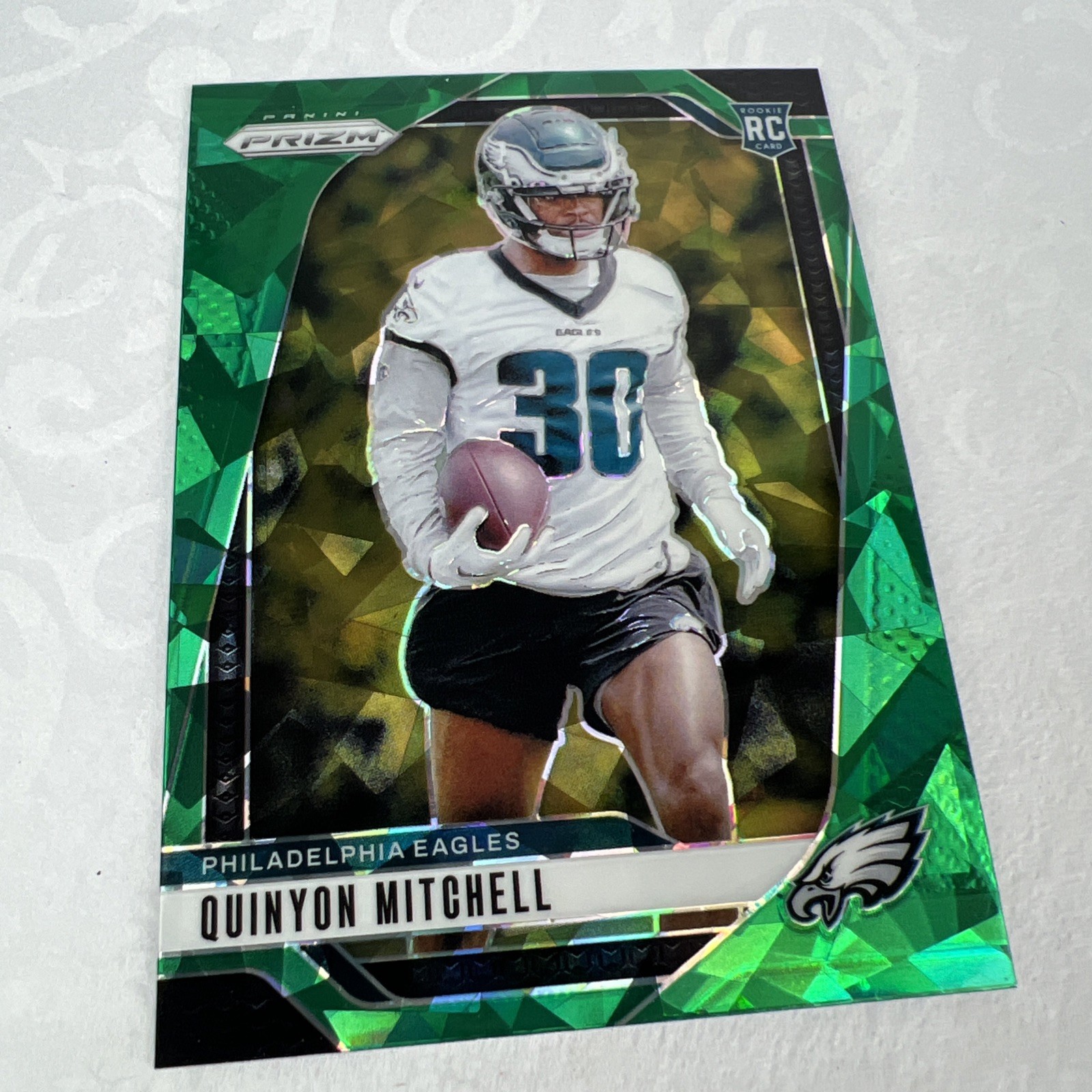 2024 Prizm Quinyon Mitchell RC Green Cracked Ice Color Match Philadelphia Eagles