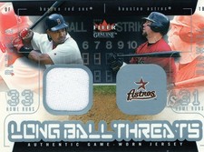 2003 FLEER GENUINE LONGBALL THREATS G W JERSEY #11A MANNY RAMIREZ