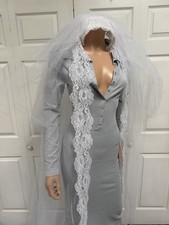 Mantilla Wedding Long Veil Lace Trim With Headband