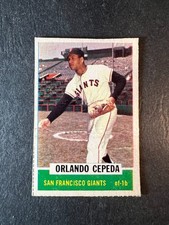 1962 Bazooka Orlando Cepeda, creased, marked back