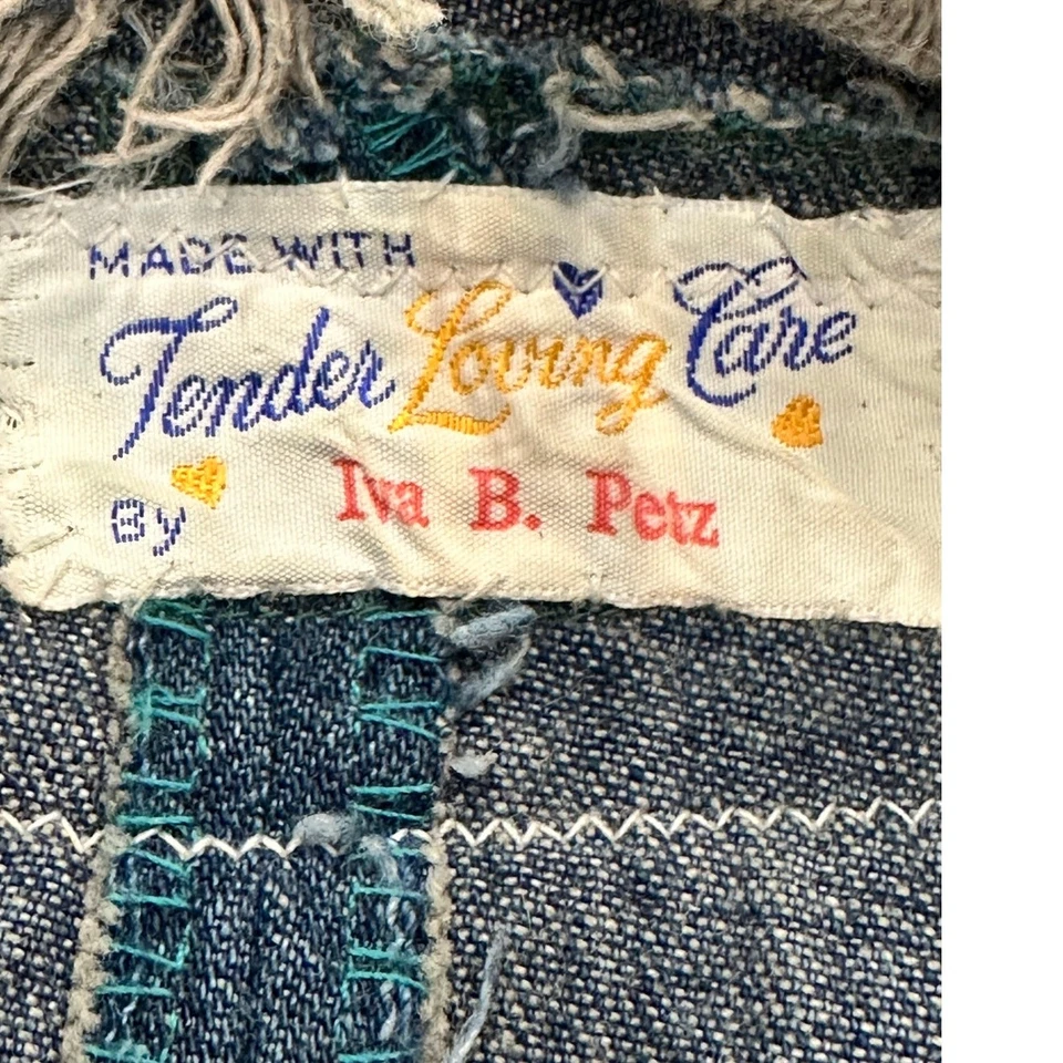 Chaleco hippie boho occidental vintage con flecos hecho a mano de mezclilla para mujer bolsillos Foto 3 de 4