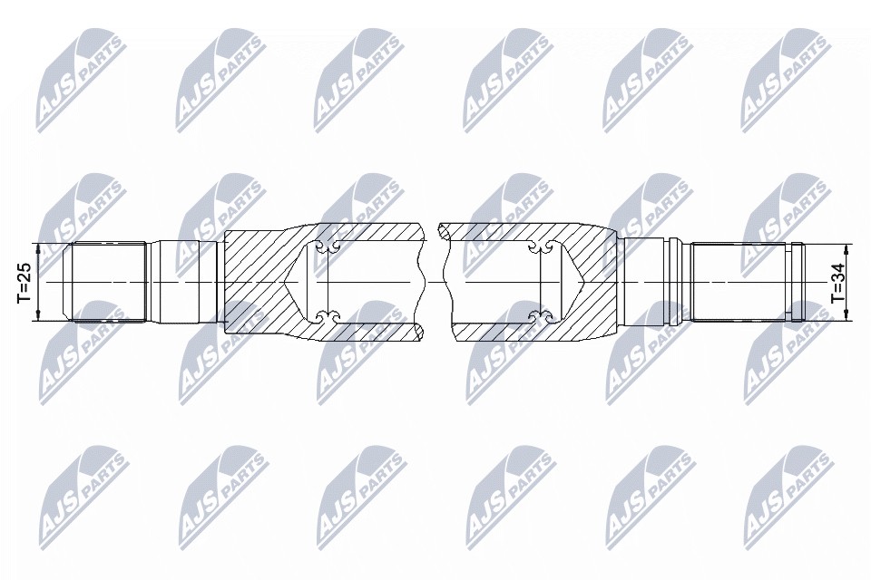 Axle Shaft With Intermediate Bearing Fits for Vauxhall Astra G, H, Zafira B Ö Ve - Image 2