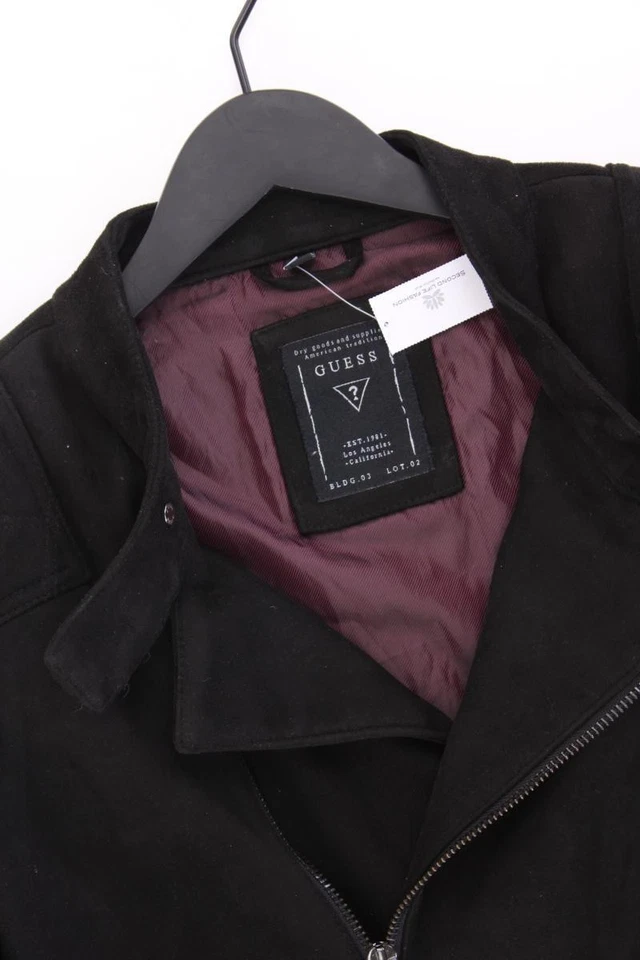 Guess Übergangsjacke Classic Jacke für Herren Gr. 50, M schwarz aus Polyurethan - Bild 2 von 4