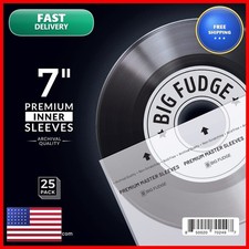 Big Fudge 7" Vinyl Record Sleeves - Inner Sleeves 25 Pack - Anti Static Rice