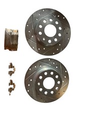 DFC Rear Drilled & Slotted Rotors + Ceramic Pads Kit 272mm for VW Audi