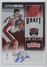 2016 Contenders Draft Picks College Ticket 53/99 Stephen Zimmerman #119 Auto 0af