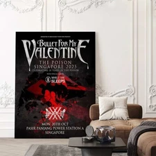 Bullet For My Valentine The Poison Singapore 2025 Tour 20th On 20 Oct Poster 
