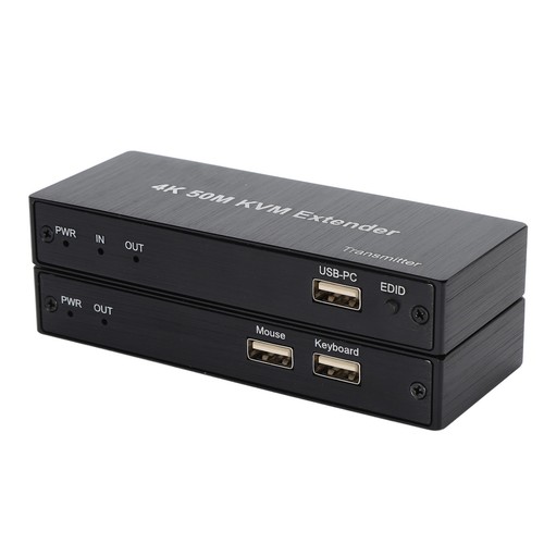 EU Plug 4K KVM Extender Over Cat6 50M HD Multimedia Interface 1080p 60Hz Clar FY - Afbeelding 15 van 22