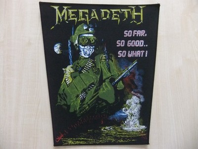 Megadeth So Far, So Good So What ! Rückenaufnäher Backpatch 36 cm x 31,7 cm 80´s