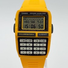 CASIO Data Bank DBC-63MS-9T Mondo Style Telememo 50 Yellow Digital In hand