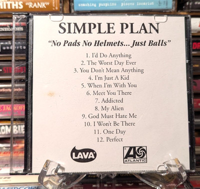 Simple Plan    No Pads, No Helmets...Just Balls - Advance Promo CDr - Rare