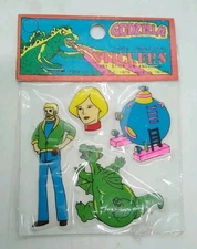 Godzilla Three Dimensional Stickers 1979 Taiwan - New & Sealed! 