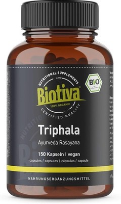 Triphala Bio 150 Kapseln - 500mg je Kapsel - 75 Tage Dosis - hochdosiertes