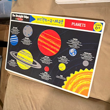 Melissa  Doug Straight Edge Write-a-Mat Planets Mat, Ages 6 