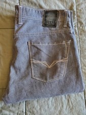GUESS Premium Jeans Vintage Men's Size 34x29 Rebel Regular Straight In Grey