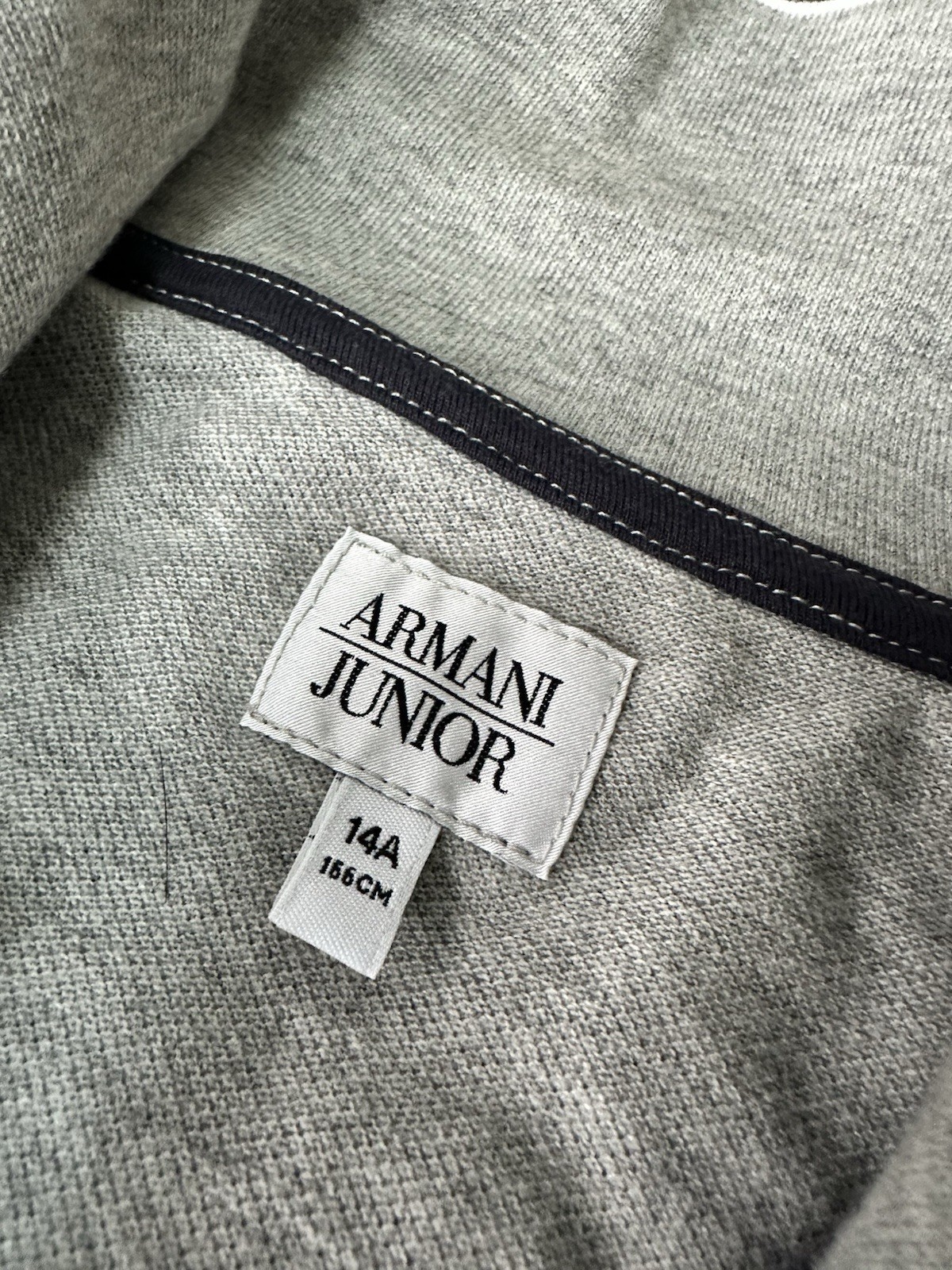 Armani Junior Shirt size 14 a Long Sleeve Top grey white image 2