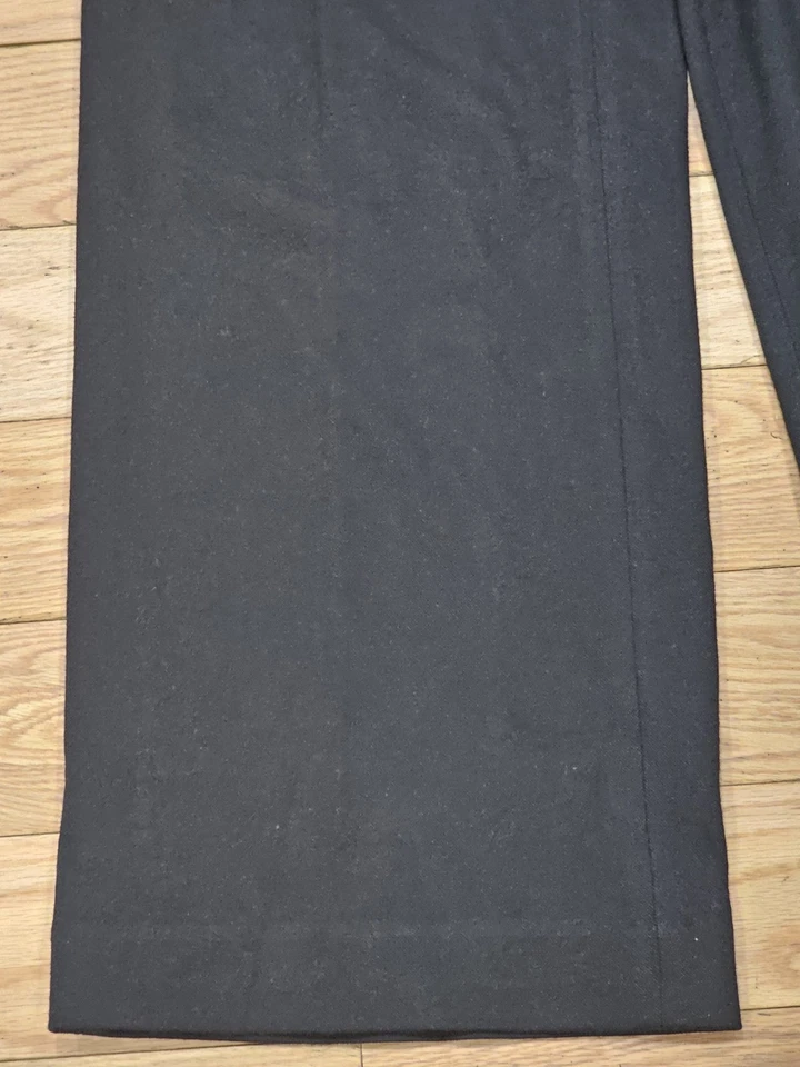 Nuevo sin etiquetas Polo Ralph Lauren Para Mujer Negro Chino Tiro Alto Pierna Ancha Mezcla Pantalones  Foto 3 de 4