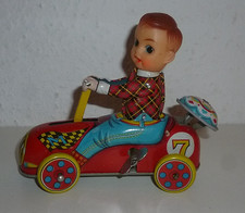 HAJI JAPAN / BLECH-SPIELZEUG / KIDDY HAND CAR / aufziehbar wind-Up / #138#