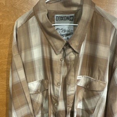 Dixxon 4X Brown Plaid Men's Ranchero Bamboo Short Sleeve