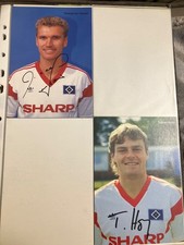 HSV HAMBURGER SV SHARP Autogrammkarten 80er Jahre 10 Stück Satzkarten RARITÄT